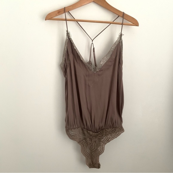 Free People Intimately HBD Lace Satin Bodysuit - Picture 3 of 9
